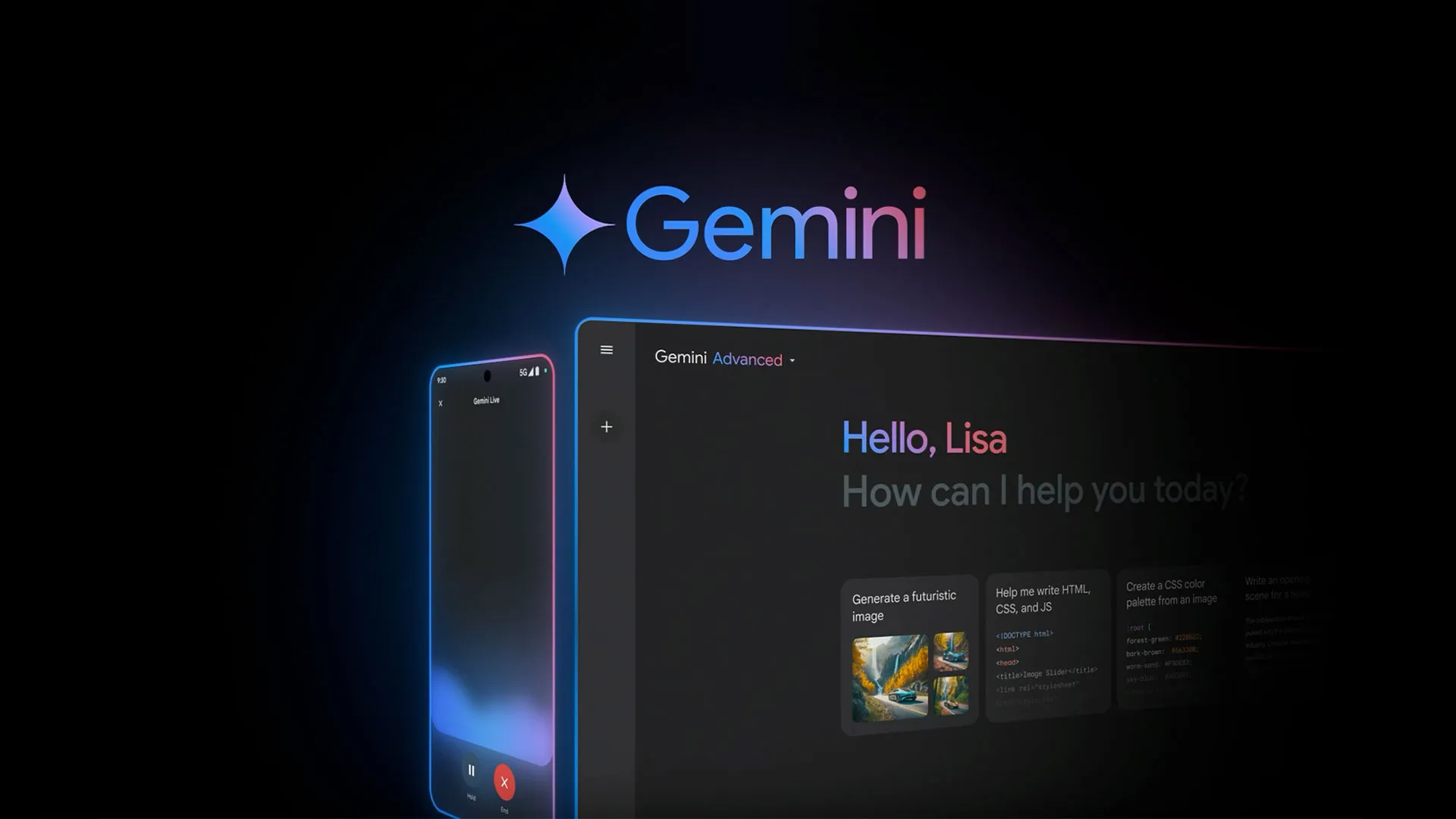 Gemini Live’s Latest Update Brings Refined, Dark UI